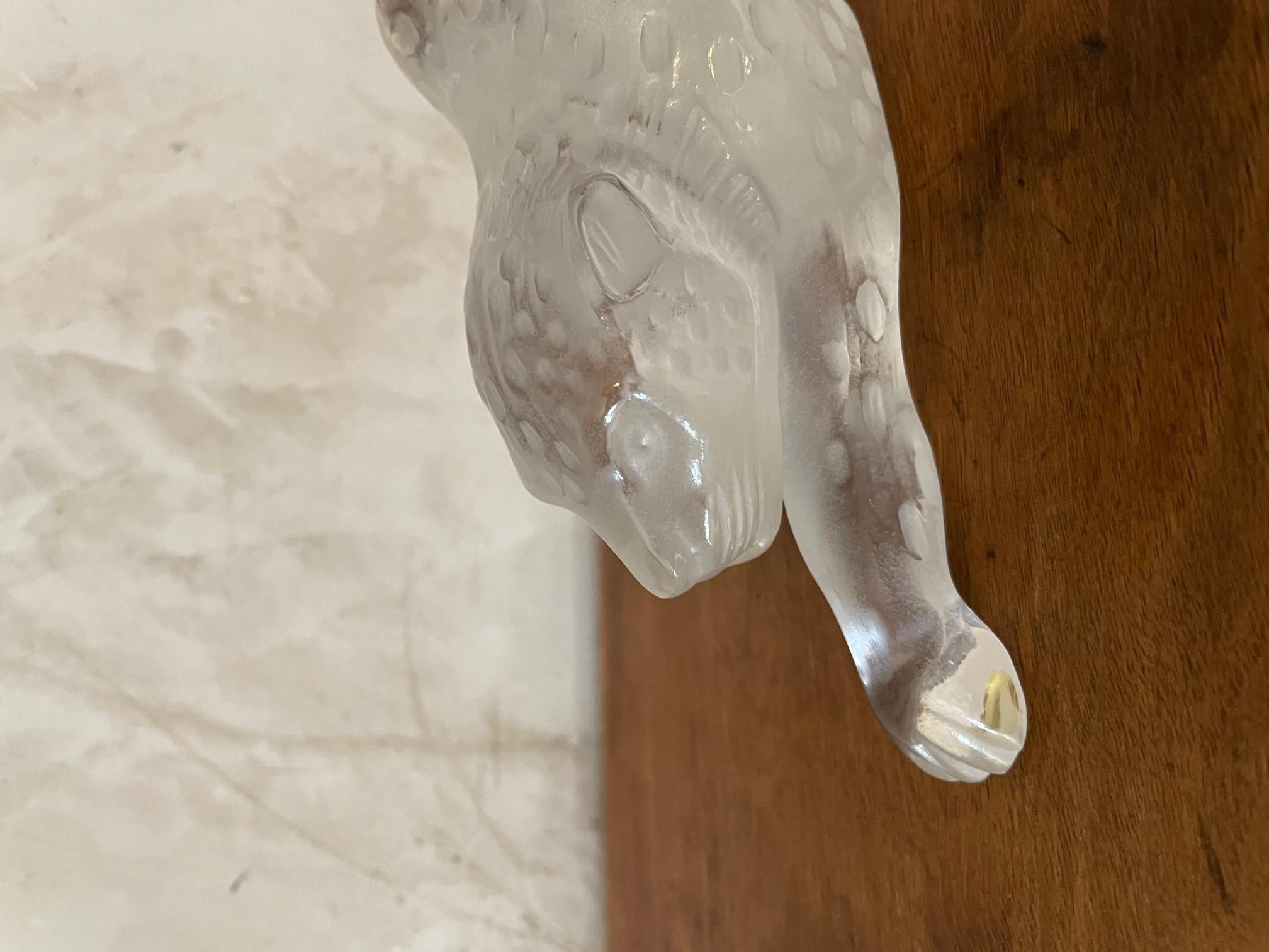 21st Century French Crystal Large Panther by Lalique 8