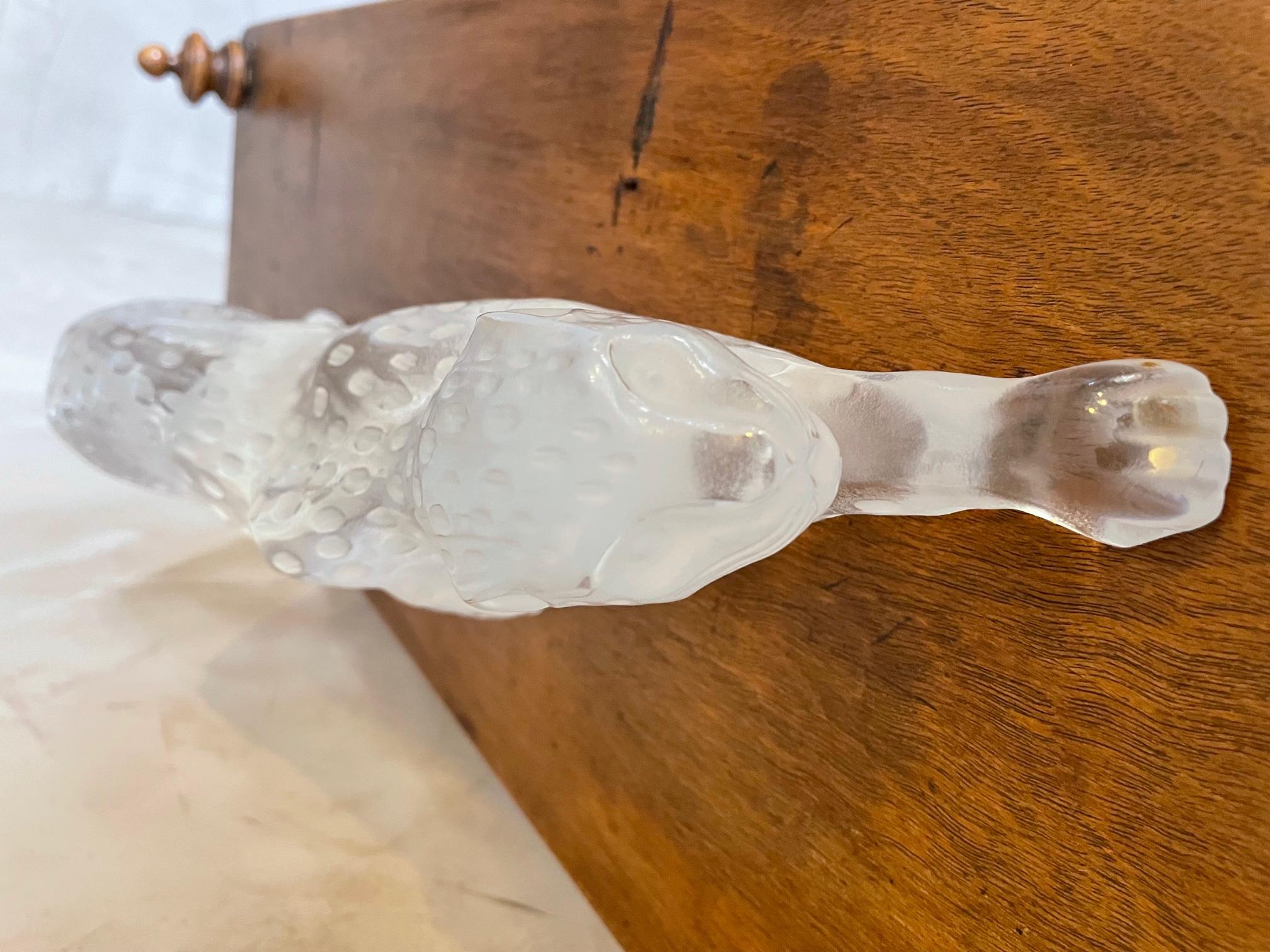 21st Century French Crystal Large Panther by Lalique 10