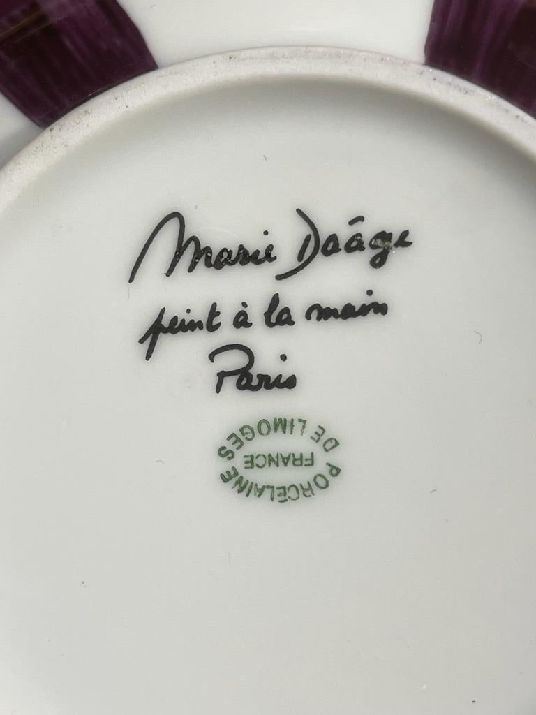Hand-Painted 21th Century French Limoges Marie Daage Hand Painted Dinner Service Tableware For Sale