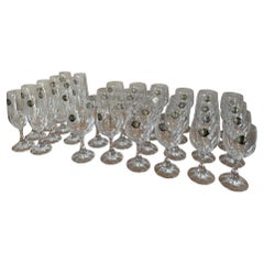 Ensemble de verres en cristal Boog Frères du 21e siècle