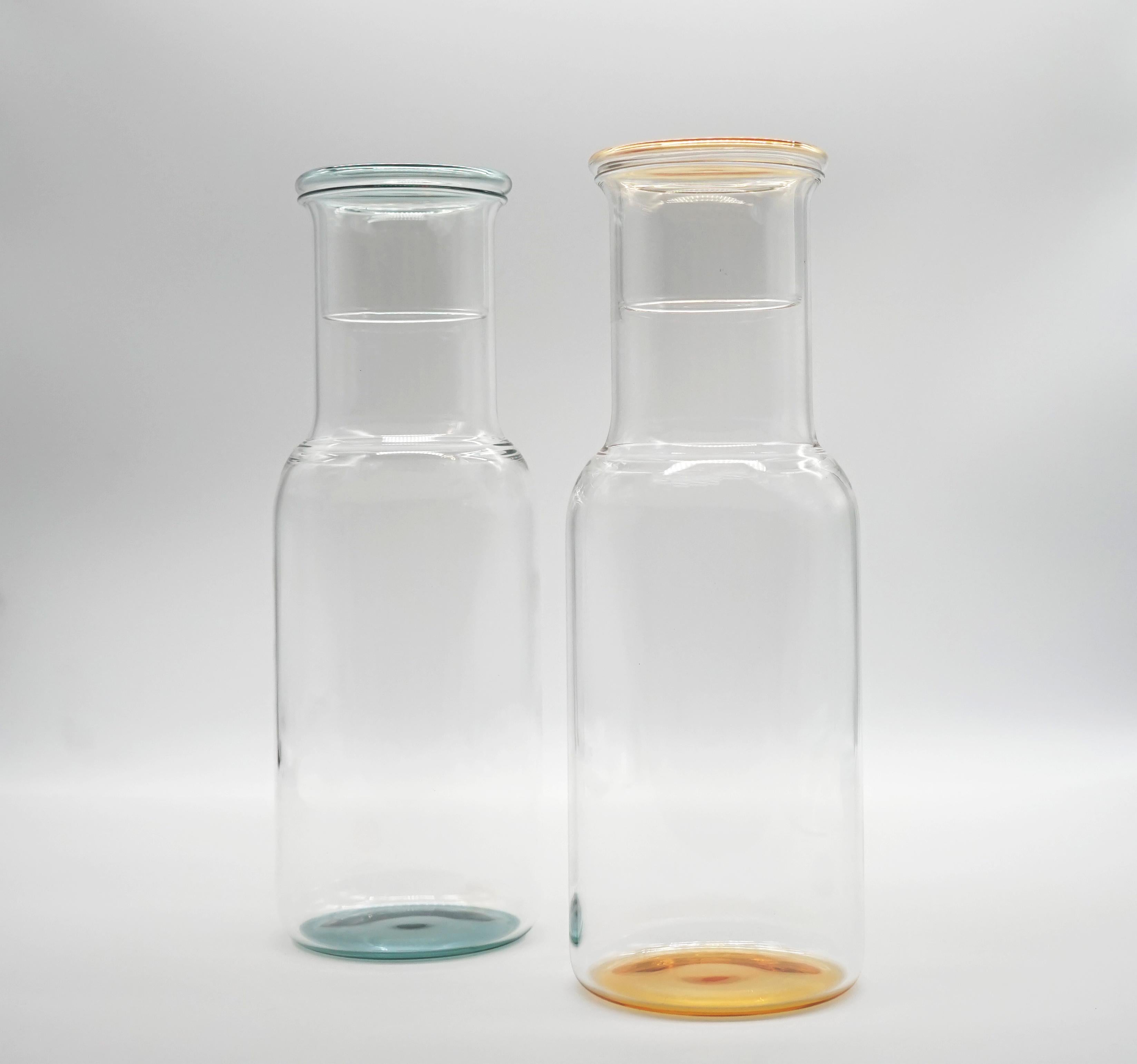21st Century Glass Bottle Iride, Orange Color, Kanz Architetti In New Condition For Sale In Venezia, Veneto