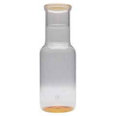 21th Century Glass Bottle, Orange Color, Kanz Architetti