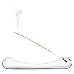 21th Century Glass Incense Diffuser, Smoke, Handcrafted and Blowing by Mouth