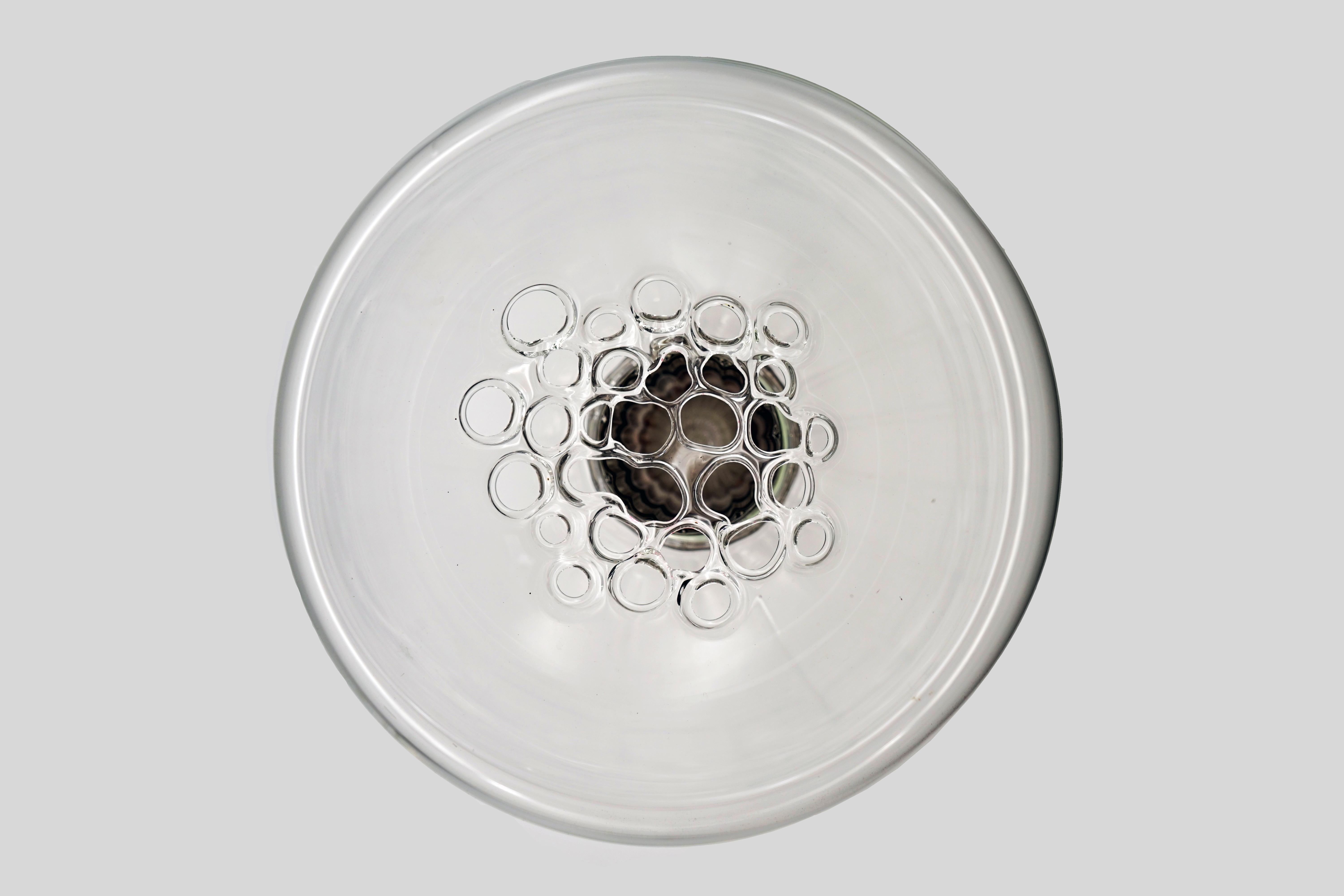 Hand-Crafted 21st Century Glass Vase Soufflè, Handcrafted, Trasparent, Kanz Architetti For Sale