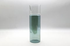 21st Century Hand-Crafted Glass Carafe, Green Color, Kanz Architetti, Pingù