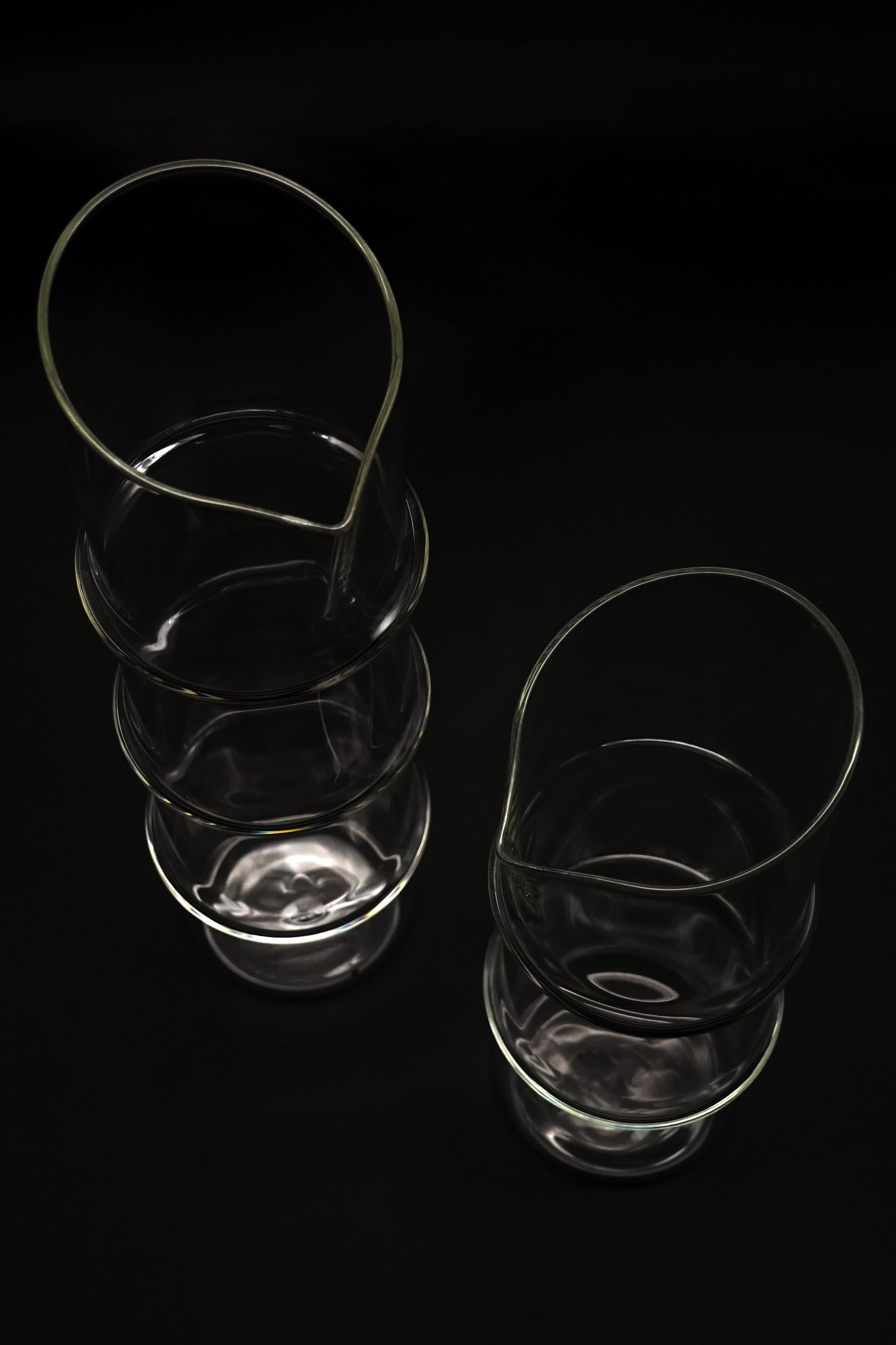XXIe siècle et contemporain Carafe en verre faite main du 21e siècle TAKE 75cl, Trasparent, Kanz Architetti en vente