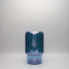 21st Century Handcrafted Glass Vase Brumma Small, Blue Color, Small, Kanz