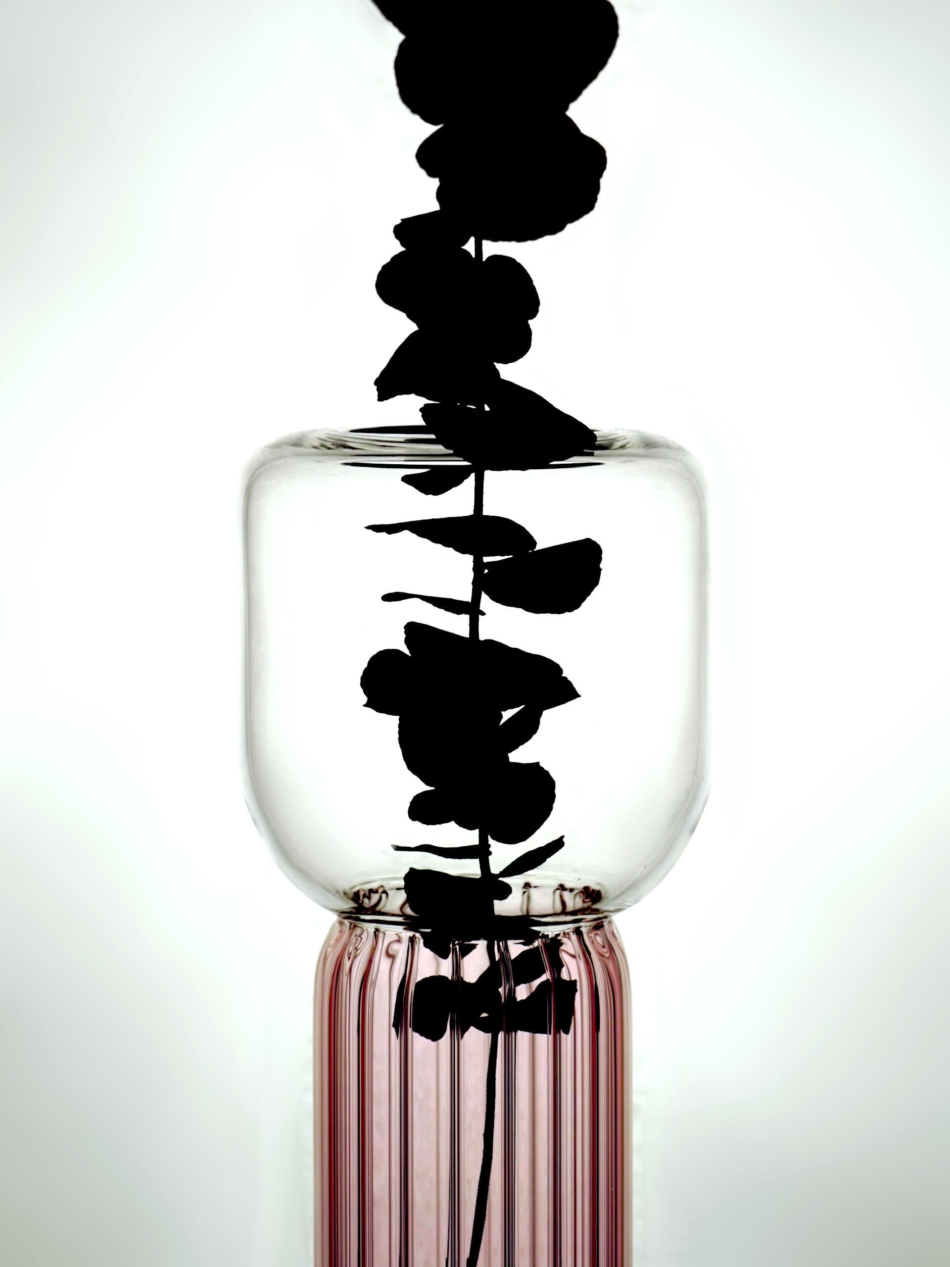 Set de vases en verre fait main, Lollo, couleur bleue, Kanz, disponible en vente 4
