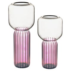 Handmade Glass Vase Set, Lollo pink, Kanz, available