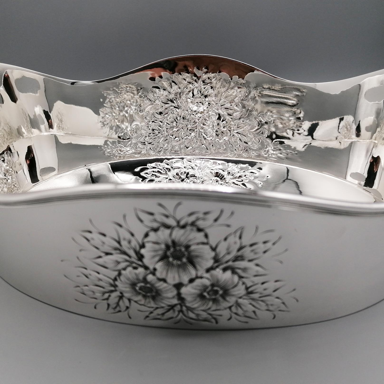 21st Century Italy Sterling Silver Bowl Centrepiece    For Sale 5