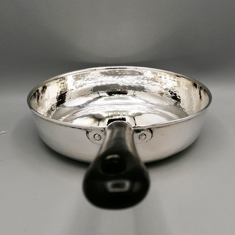 bol en argent massif 800/1000 italien du 21e siècle Pan' avec manche en bois - En vente sur France