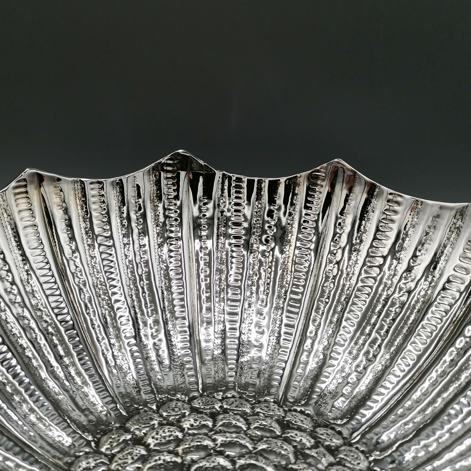 21st Century Italian Solid 800 Silver centerpiece For Sale 4