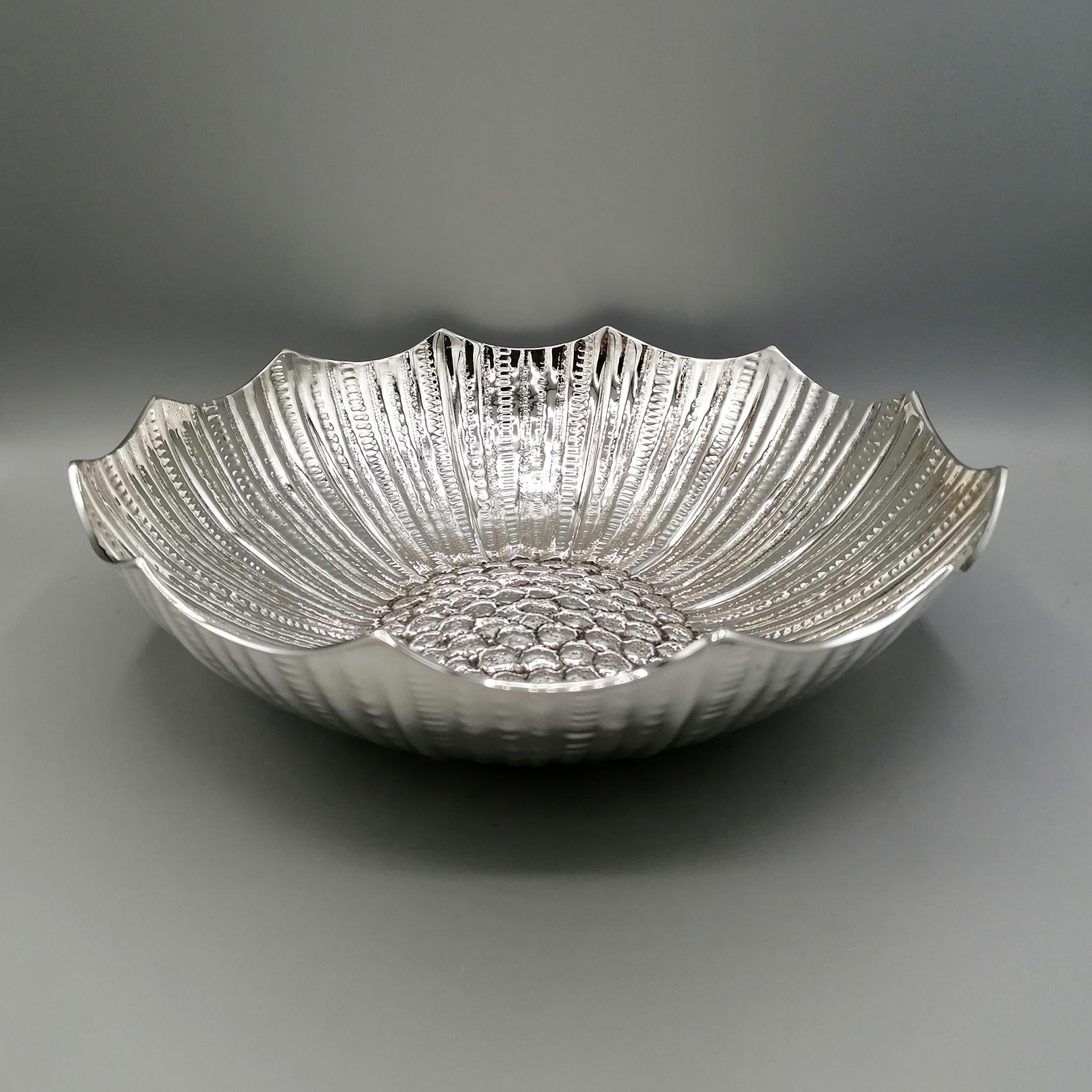21st Century Italian Solid 800 Silver centerpiece For Sale 9