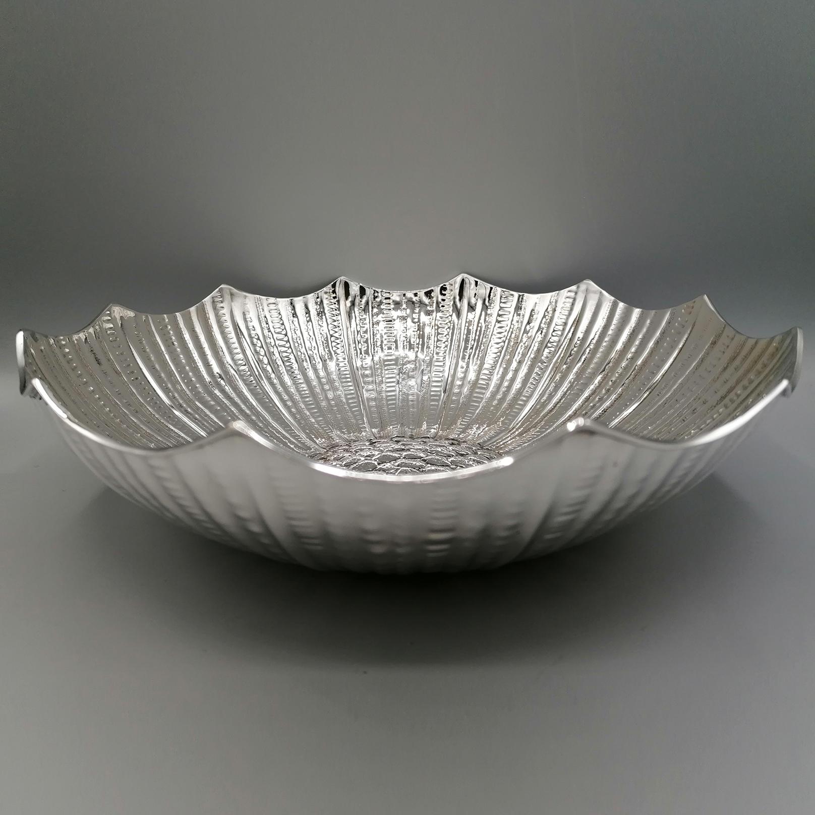 21st Century Italian Solid 800 Silver centerpiece In Excellent Condition For Sale In VALENZA, IT