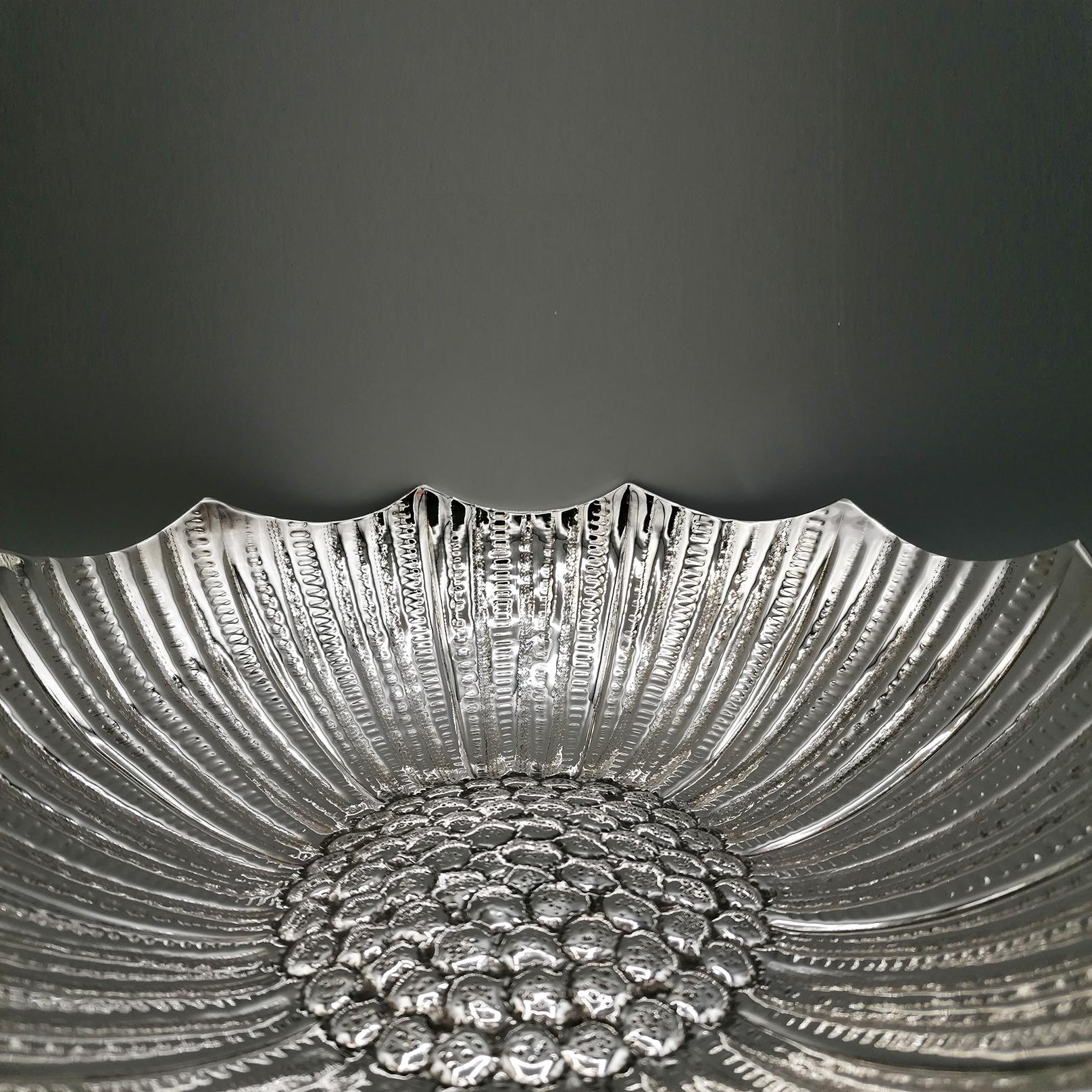 Contemporary 21st Century Italian Solid 800 Silver centerpiece For Sale