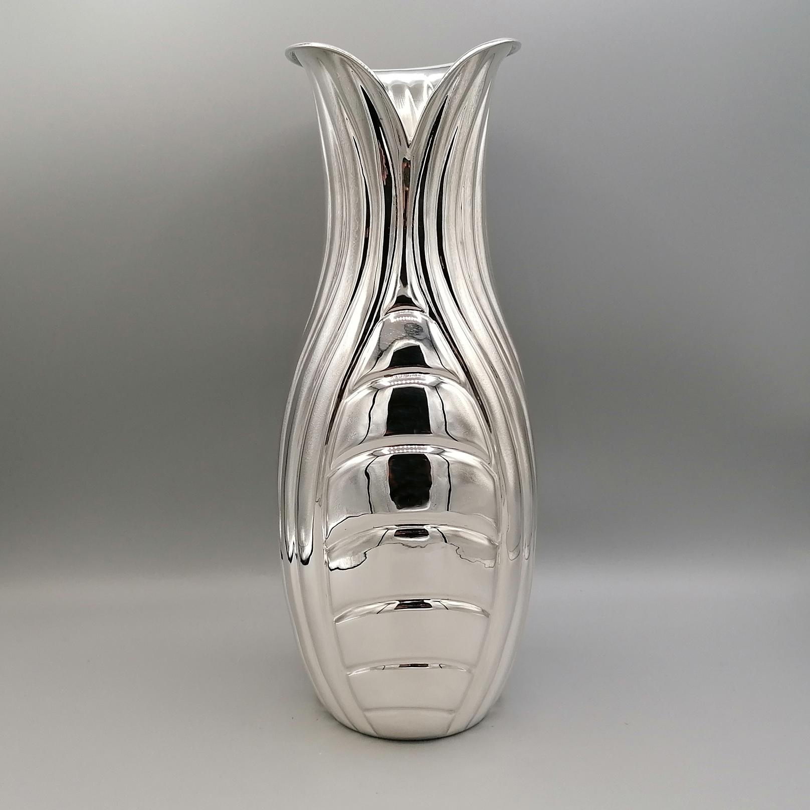 21st Century Italian Solid Silver Vase 8