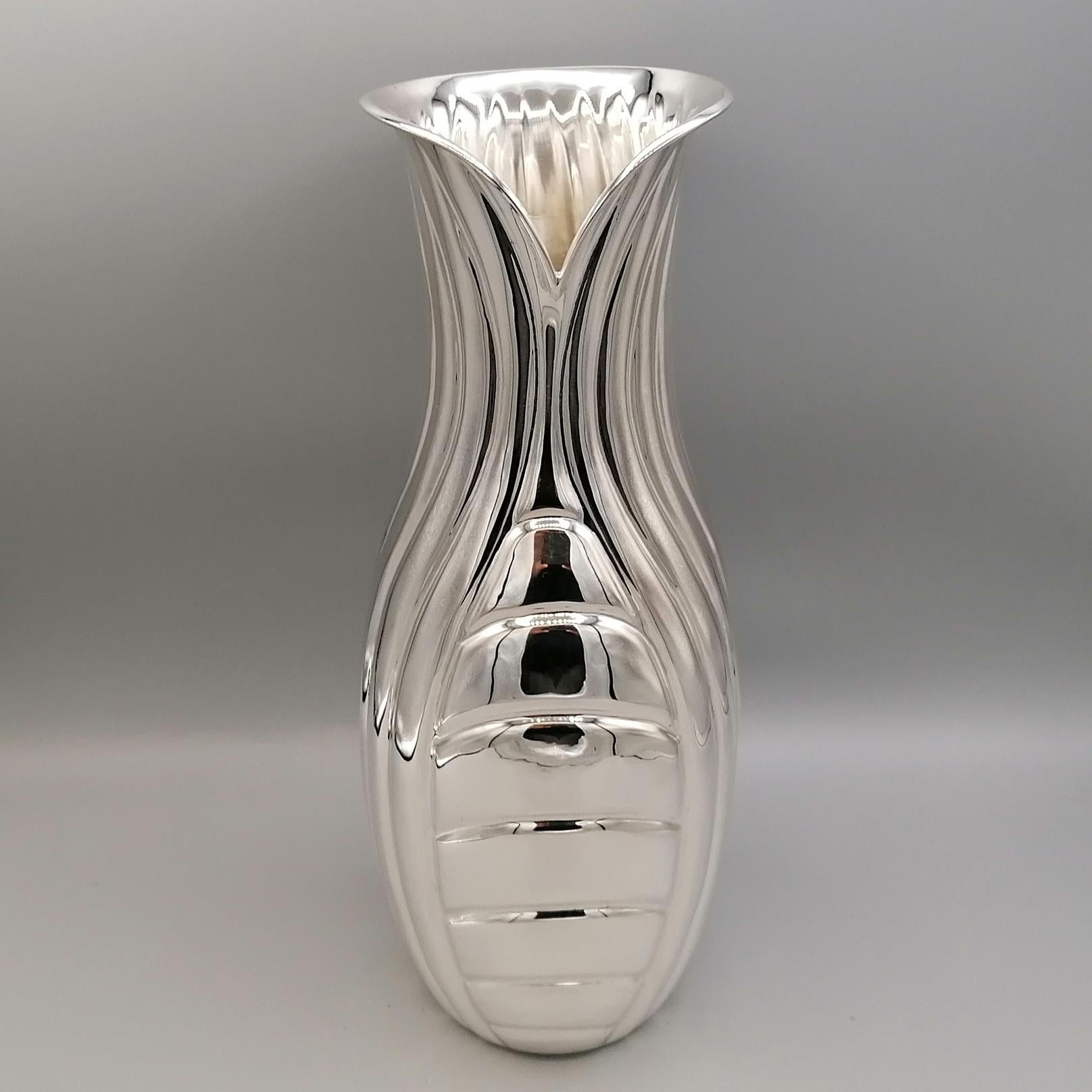 Other 21st Century Italian Solid Silver Vase