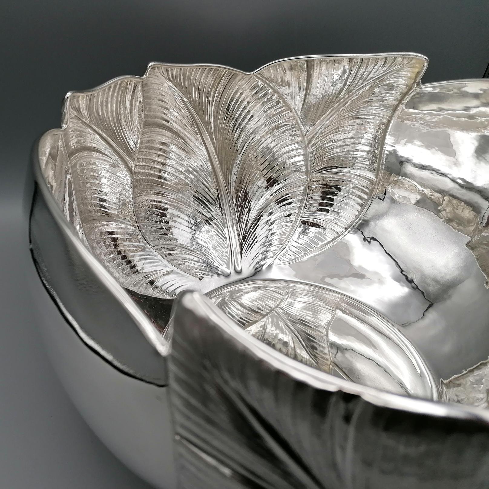21st Century italian Sterling Silver Centerpiece For Sale 4