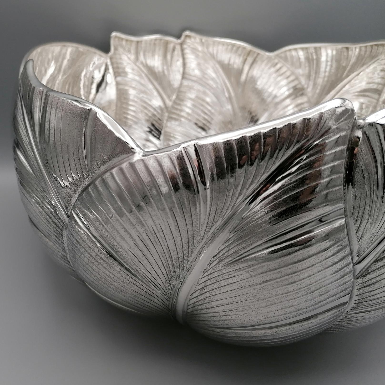 21st Century italian Sterling Silver Centerpiece In New Condition For Sale In VALENZA, IT