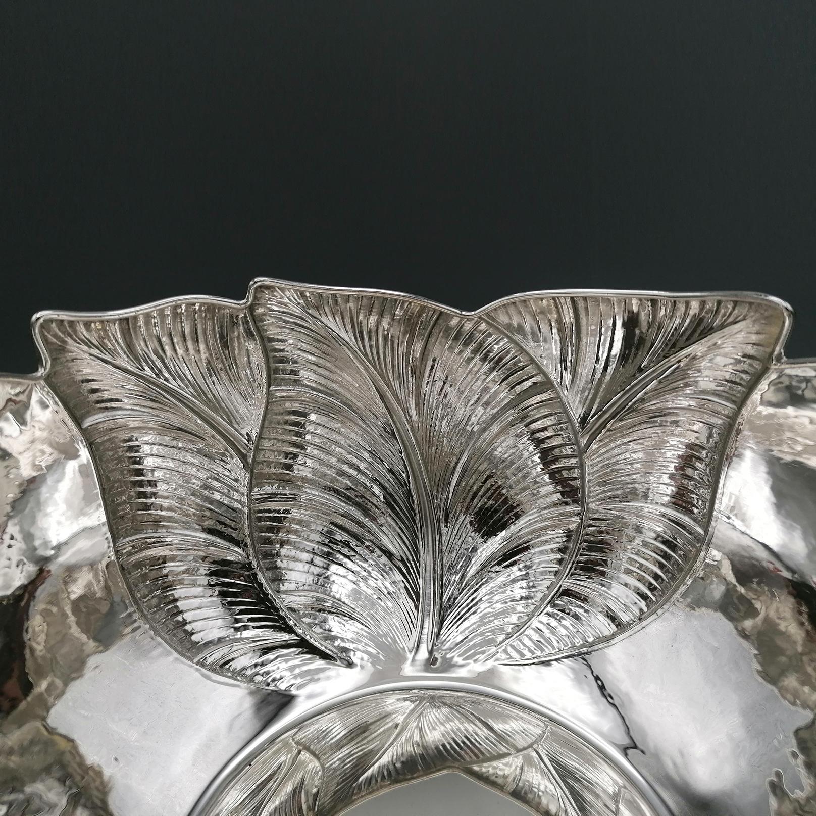 21st Century italian Sterling Silver Centerpiece For Sale 1