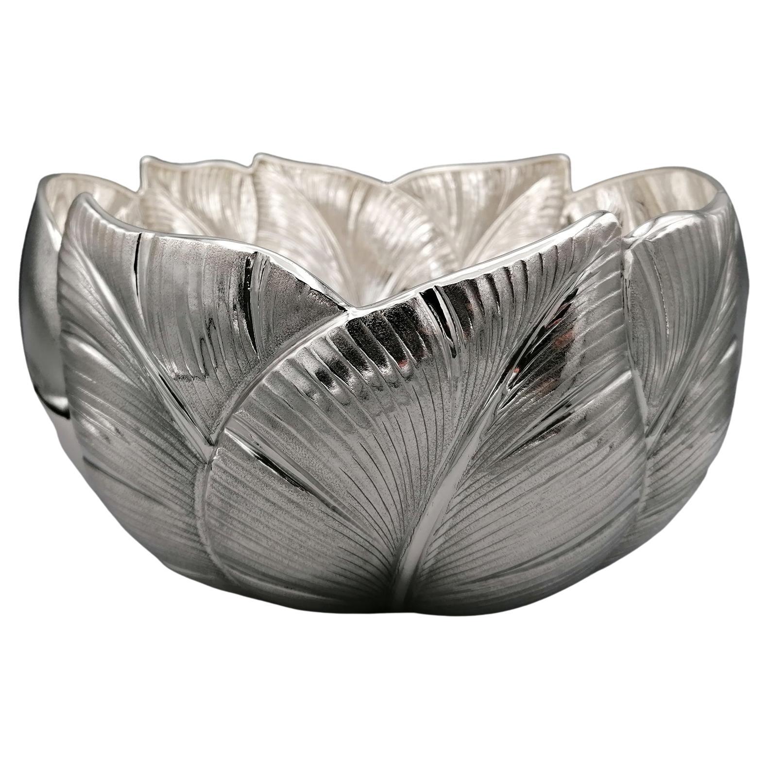 21st Century italian Sterling Silver Centerpiece For Sale