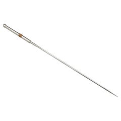 21th Century Italian Sterling Silver and Wood Conductor' Baton