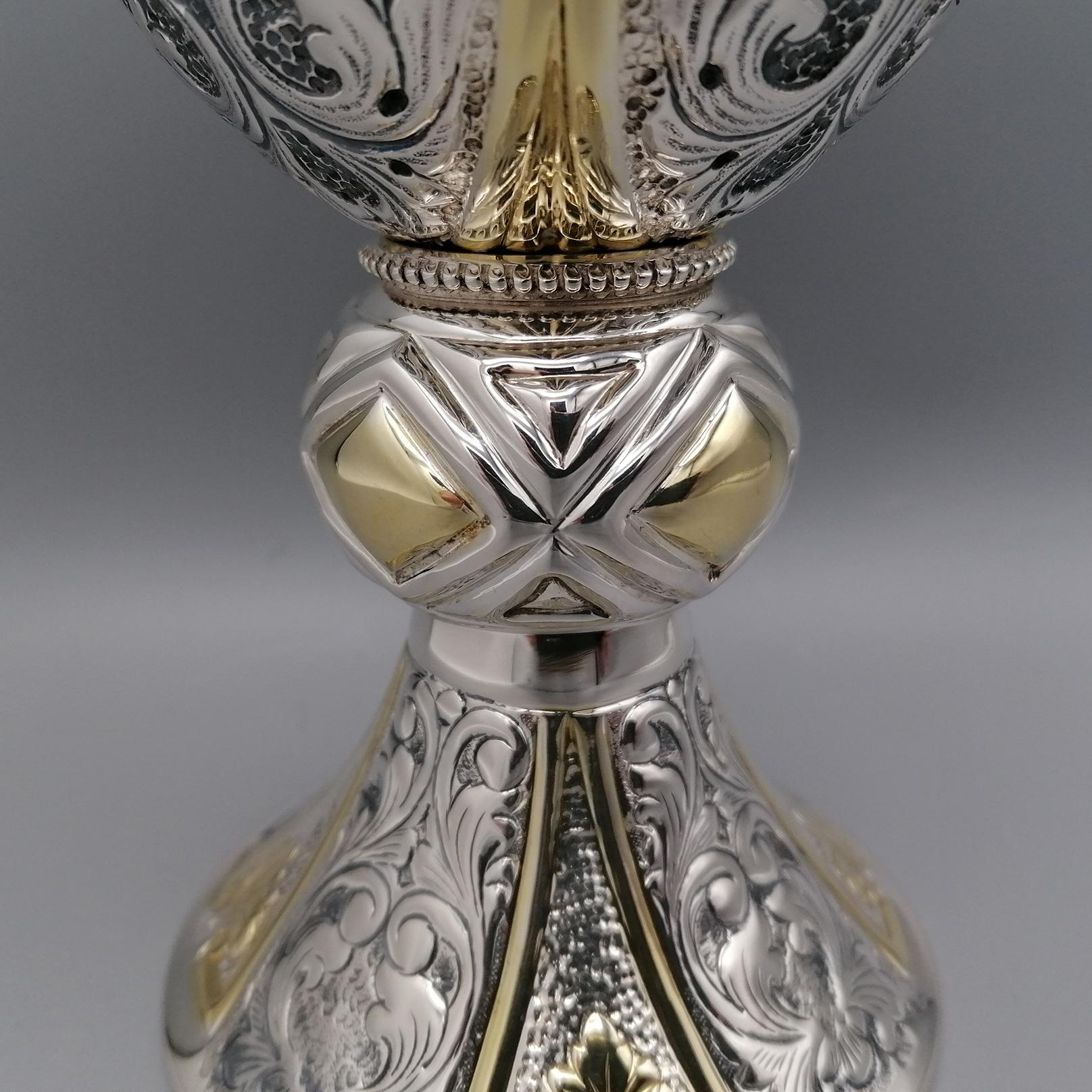 21th Century Italian Sterling Silver Chalice For Sale 2