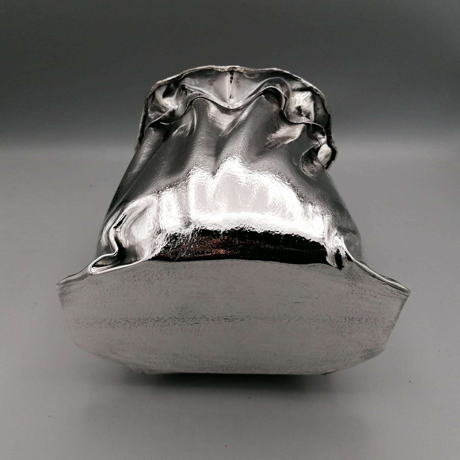 21th Century Italian Sterling Silver decorative Vase or Bowl For Sale 6