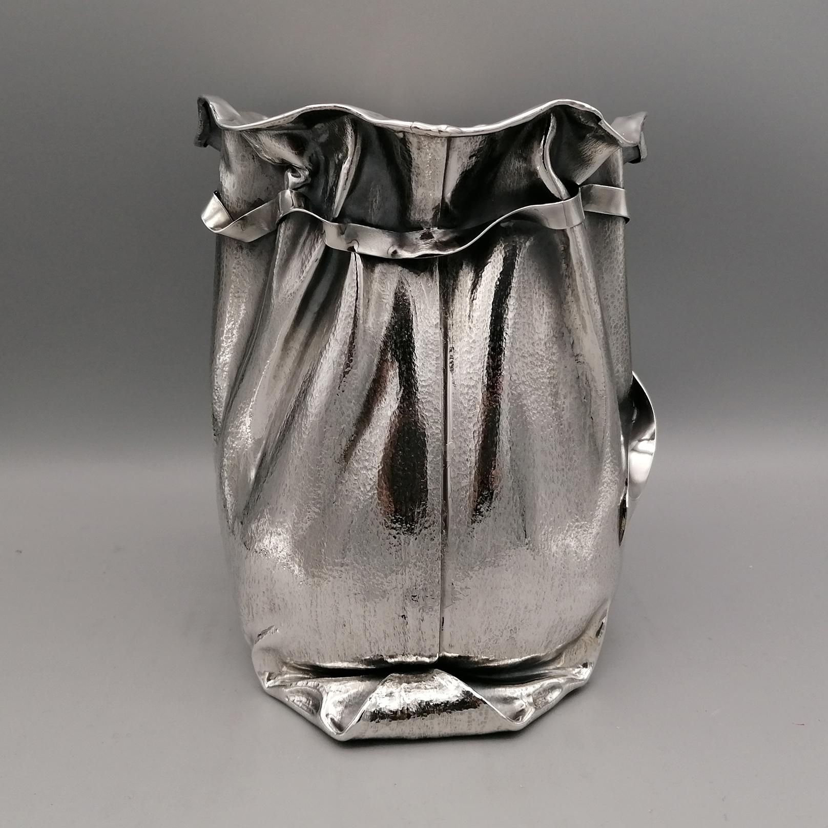 21th Century Italian Sterling Silver decorative Vase or Bowl For Sale 9