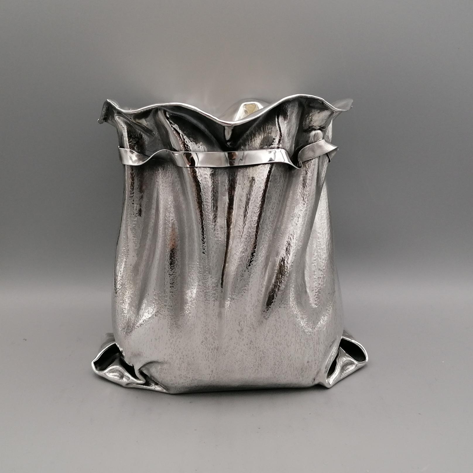 21th Century Italian Sterling Silver decorative Vase or Bowl For Sale 1