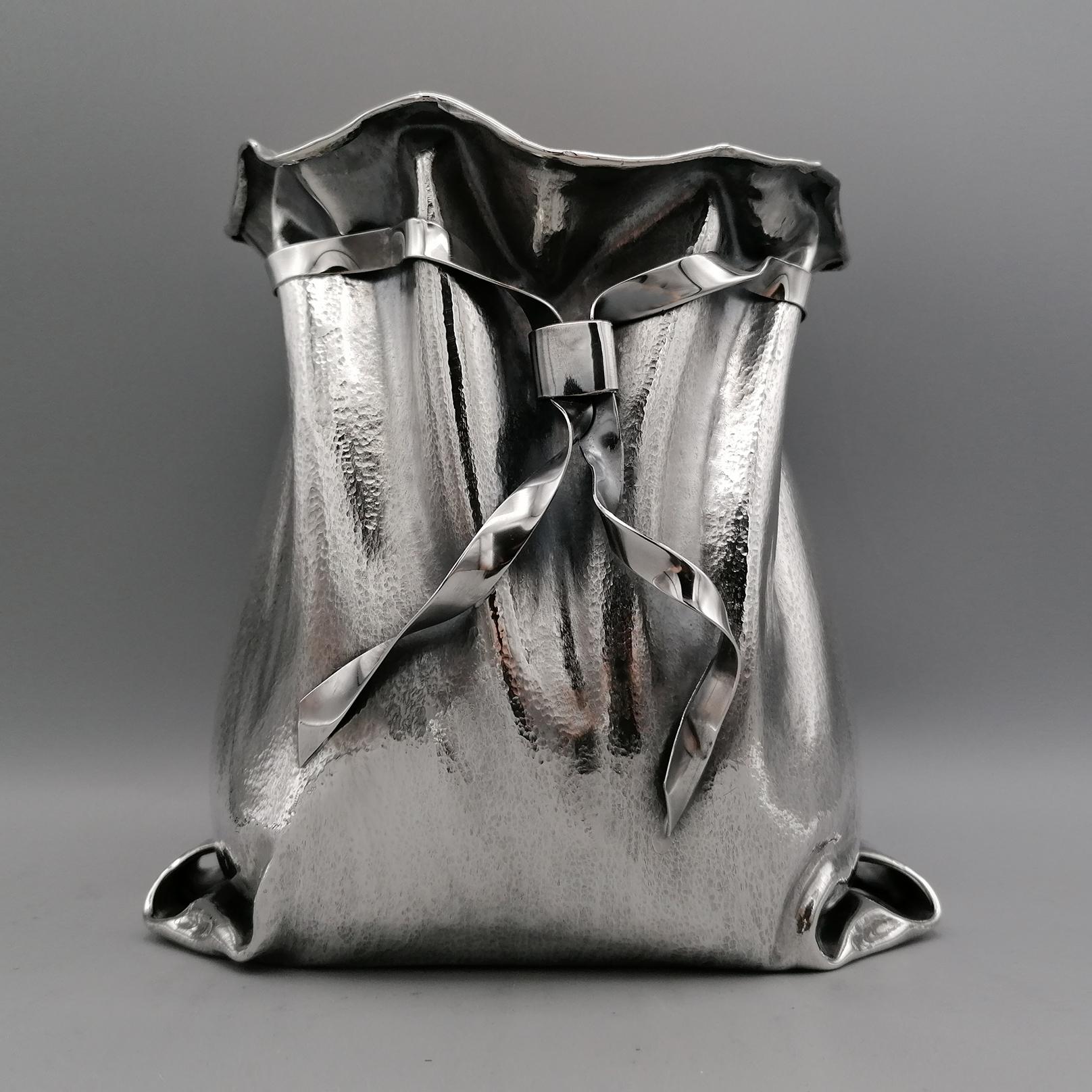 21th Century Italian Sterling Silver decorative Vase or Bowl For Sale 2