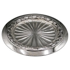 21th Century Italian Sterling Silver Empire Style Centerpiece Dish on Feet 