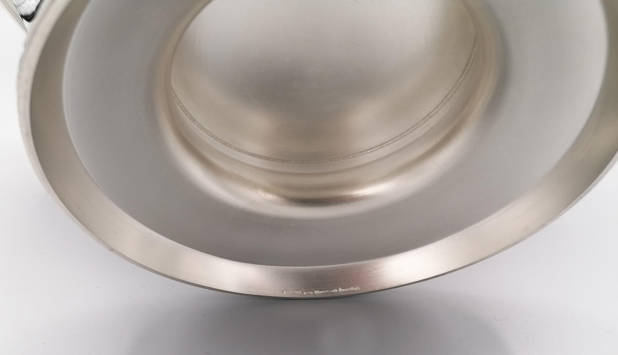 21st Century Italian Sterling Silver Gianmaria Buccellati Caviar Bowl 1
