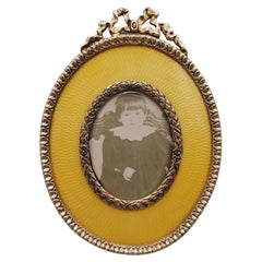 Marco italiano esmaltado dorado de plata de ley del siglo XXI