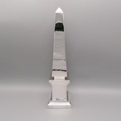 21st Century Italian Sterling Silver Obelisk