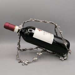 21st Century Italian Sterling Silver Red Wine Bottle Holder