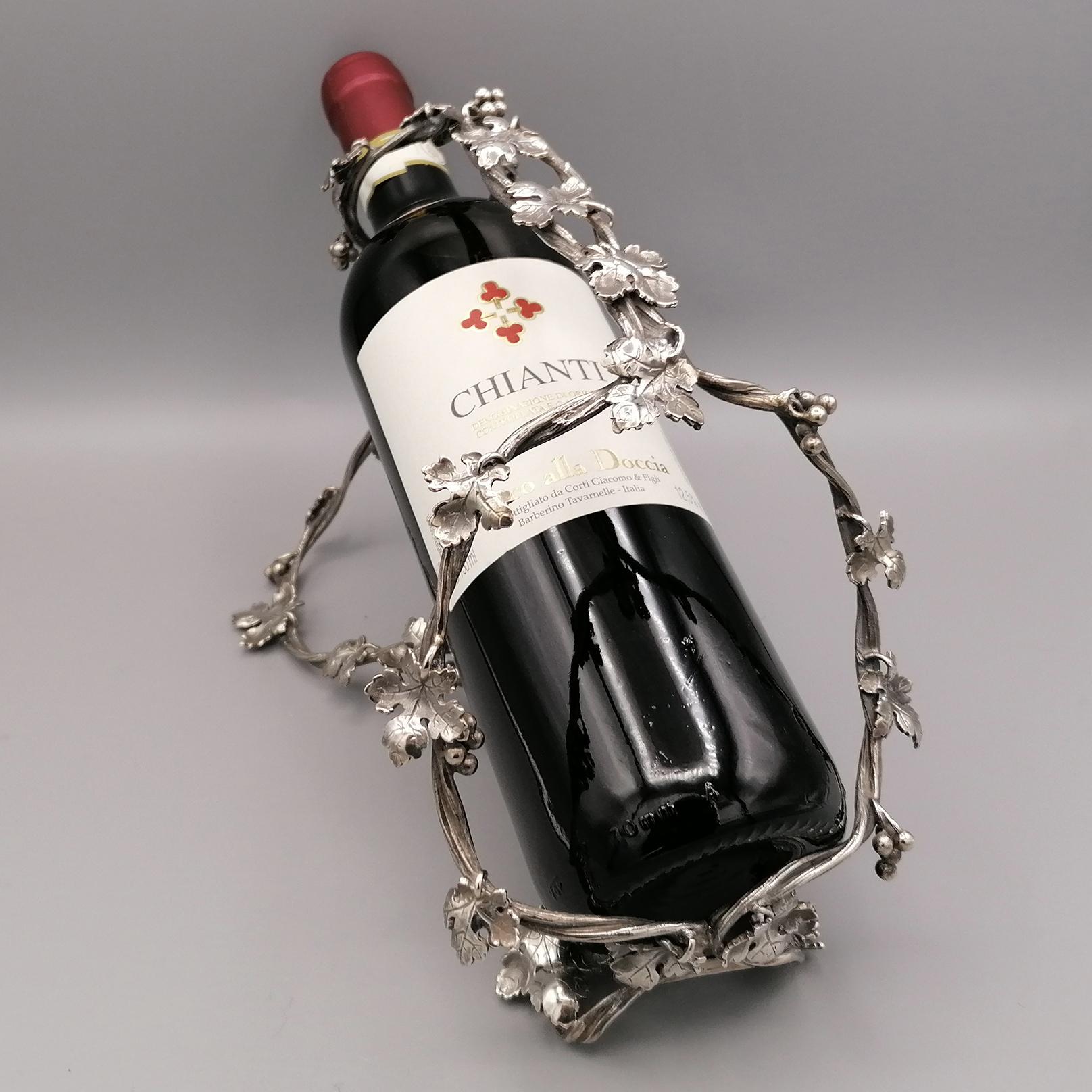 sterling silver wine bottle holder