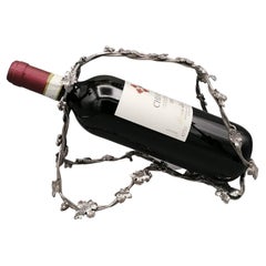 21st Century Italian Sterling Silver Red Wine Bottle Holder