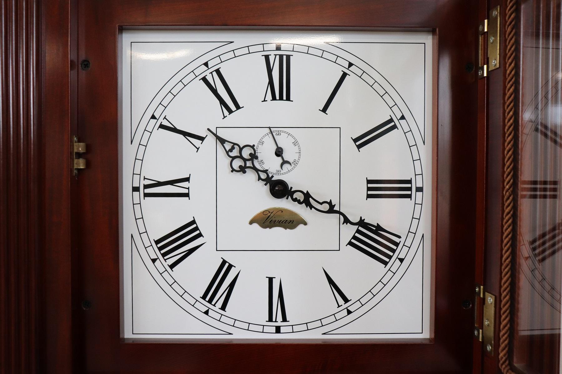 Walnut 21st Century Longcase Clock or Tall Case Clock German Kieninger Mechanism