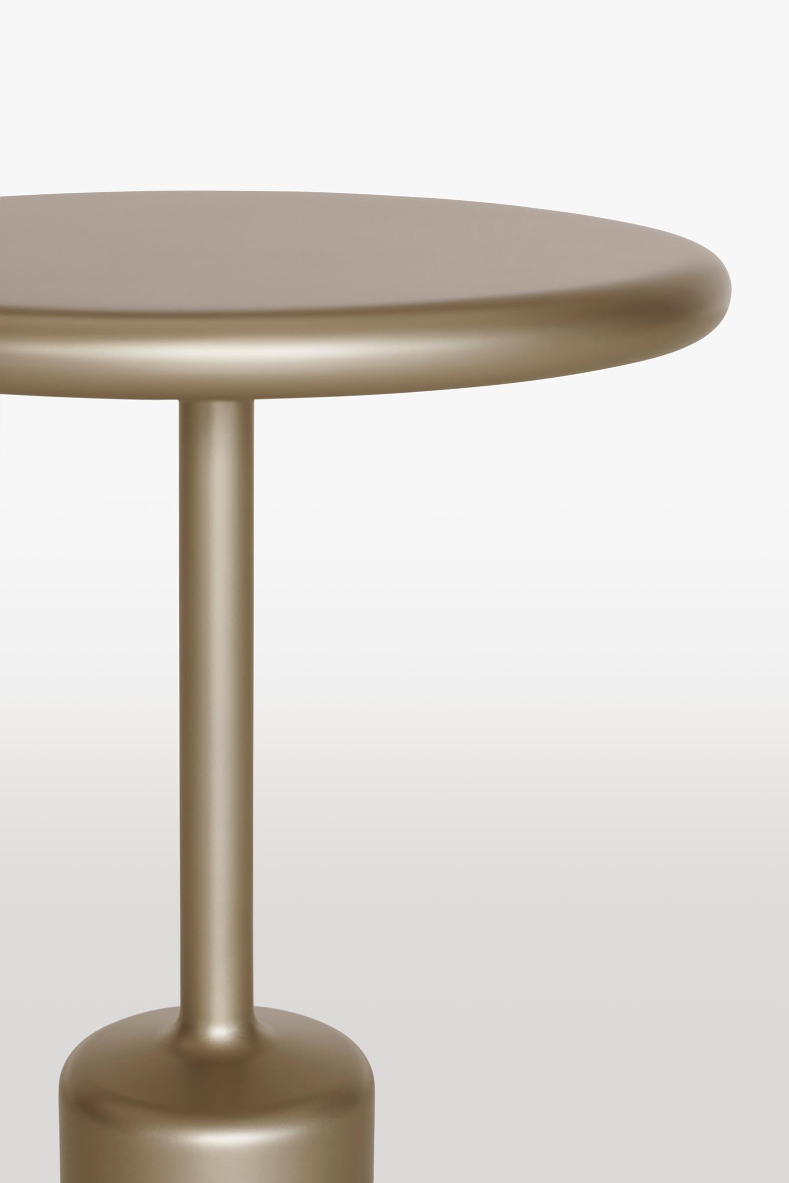Tavolotto is a set of 3 tables - same look, different proportions. Side table, center low table, accessory table. Tavolotto appears monolithic, almost as if it were made of a single block, though it is not. It is welded, then polished so perfectly