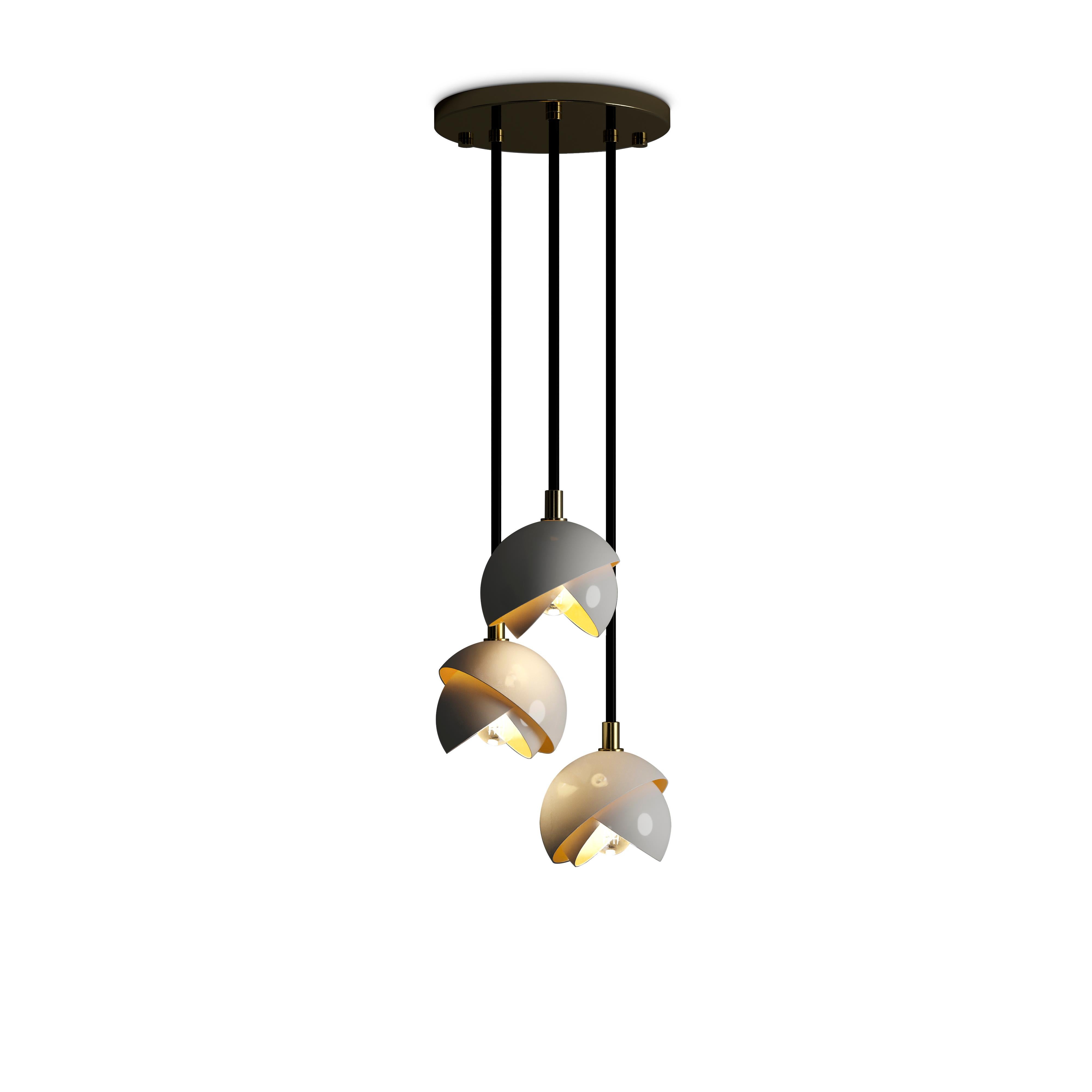 21st Century Mandevilla III Pendant Lamp Brass Acrylic Aluminum Brass by Creativ For Sale 1
