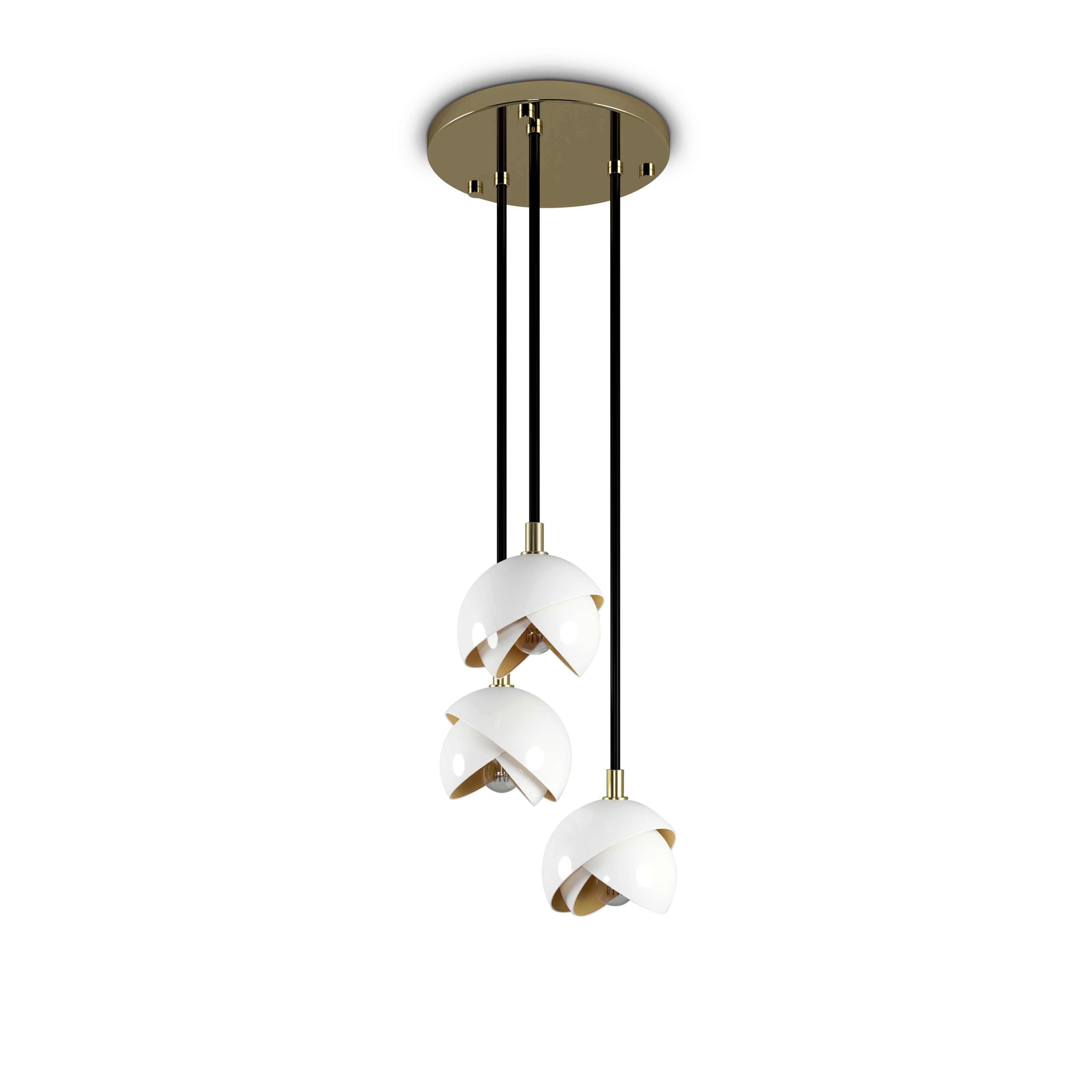 21st Century Mandevilla III Pendant Lamp Brass Acrylic Aluminum Brass by Creativ For Sale 2