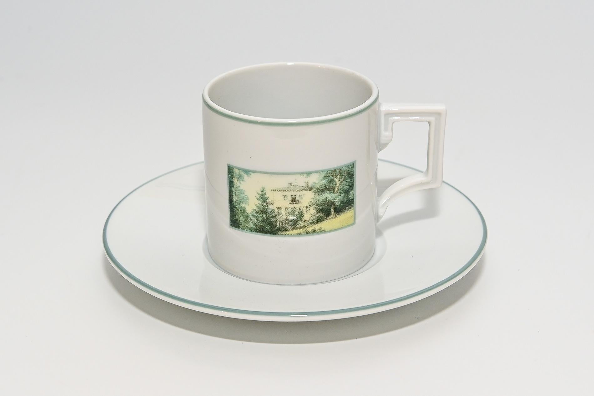 hard Wagners first residence in Bayreuth was in Fantasia, next to Donndorf Castle. The picture on the porcelain is after a watercolor by Susanne Schinkel, the daughter of the famous Berlin architect Schinkel. the picture Showa the apartment with