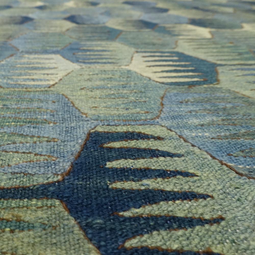 Contemporary 21st Century Modern Handspun Handwoven Anatolian Wool Kilim Carpet