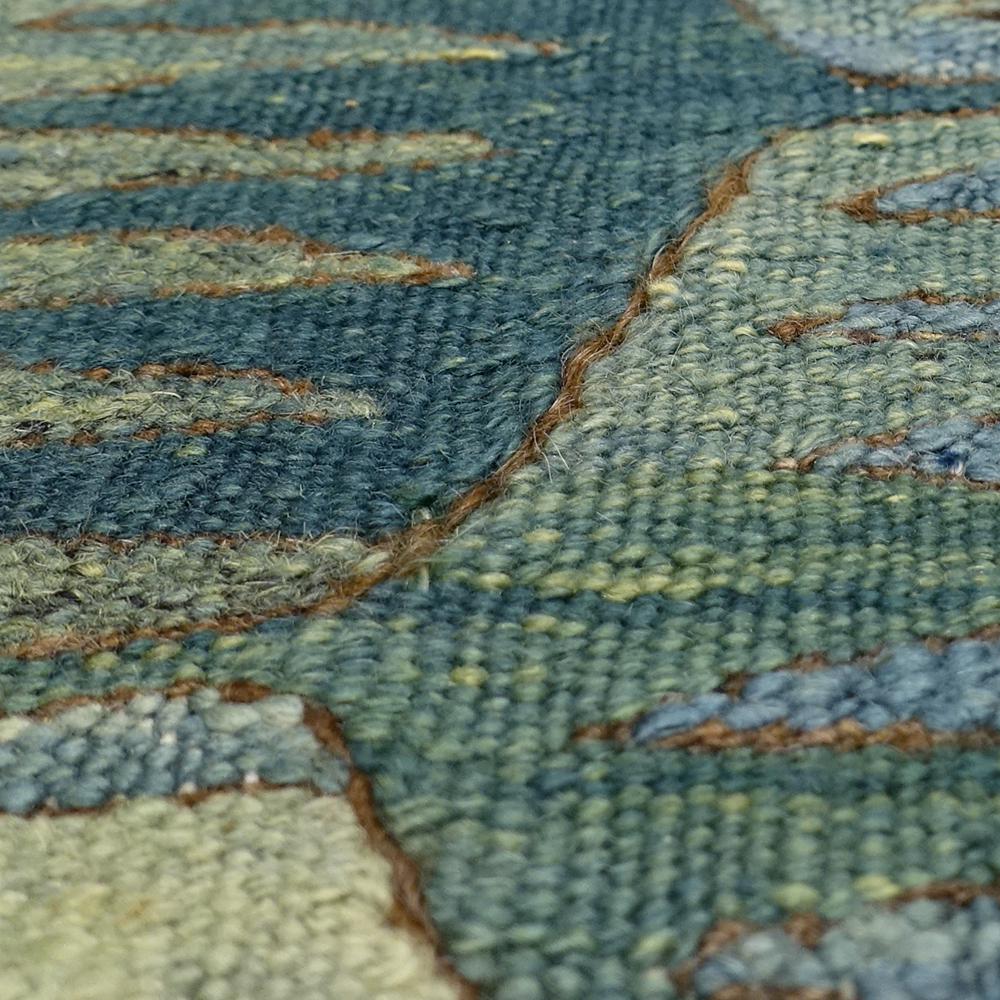 21st Century Modern Handspun Handwoven Anatolian Wool Kilim Carpet For Sale 1