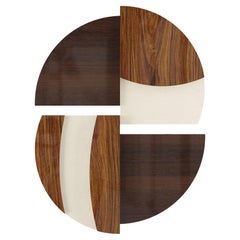 21th Century Modern Large Decorative Wall Art Wood Marquetry Organic Shape