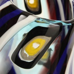 21st Century Modern Murano Glass Polychrome Vase