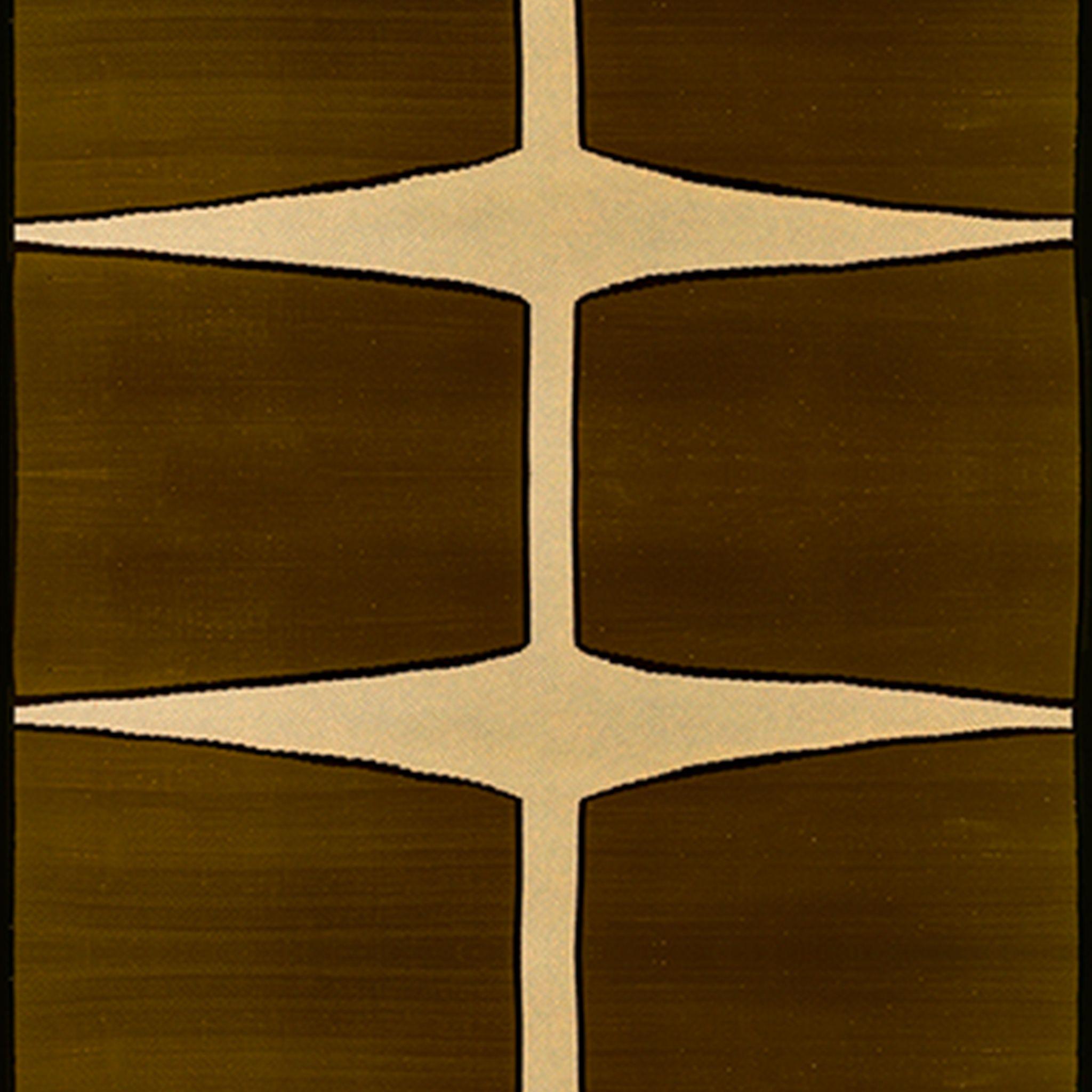Portuguese 21th Century Modern Runner Rug Geometric Pattern Dark Green Black & Neutral For Sale