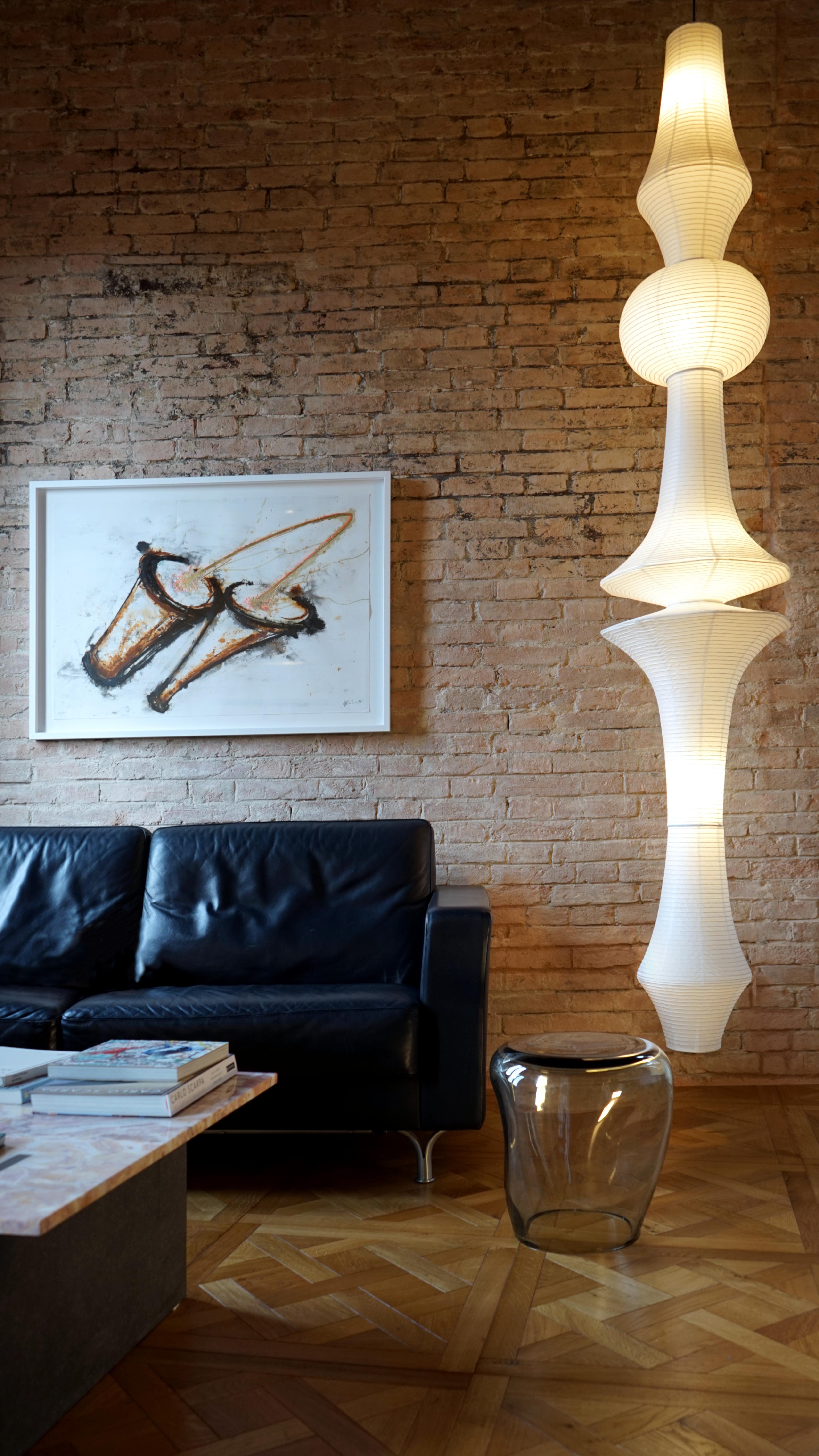 Side Table and Stool, Isola , Murano Blown Glass, Fumè, KANZ, available For Sale 6