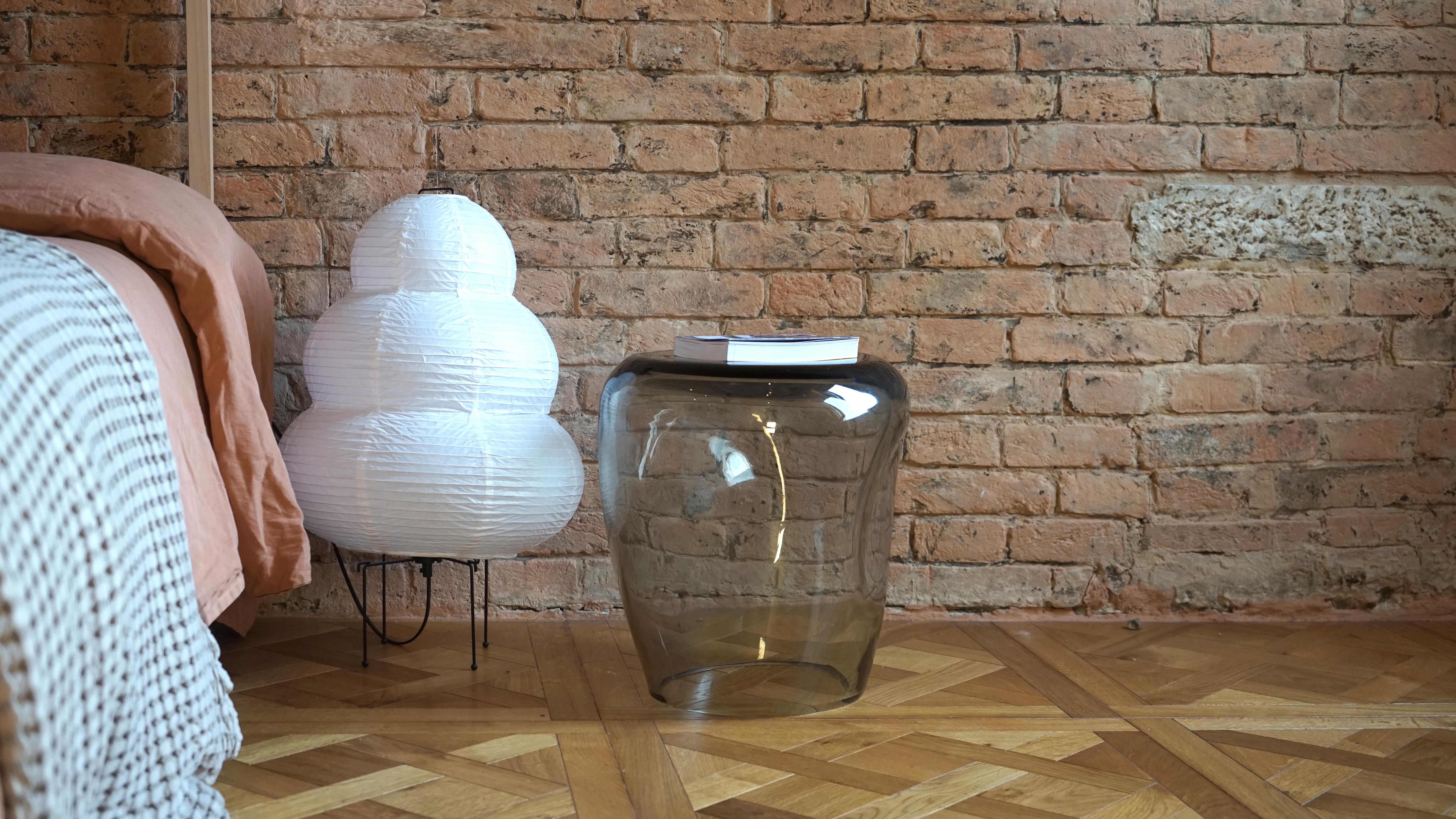 Side Table and Stool, Isola , Murano Blown Glass, Fumè, KANZ, available For Sale 8